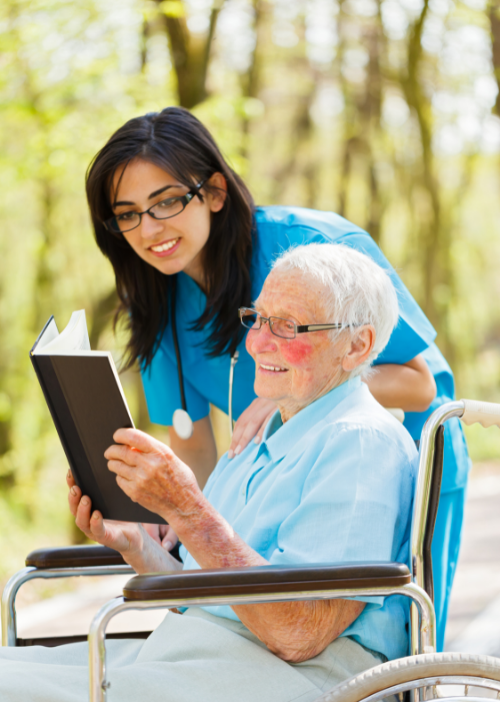 Elderly in wheelchair